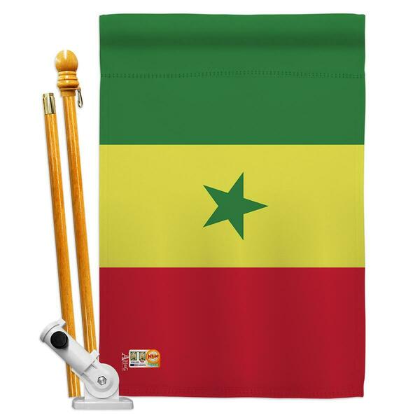 Cosa 28 x 40 in. Senegal Flags of the World Nationality Impressions Decorative Vertical House Flag Set CO4100055